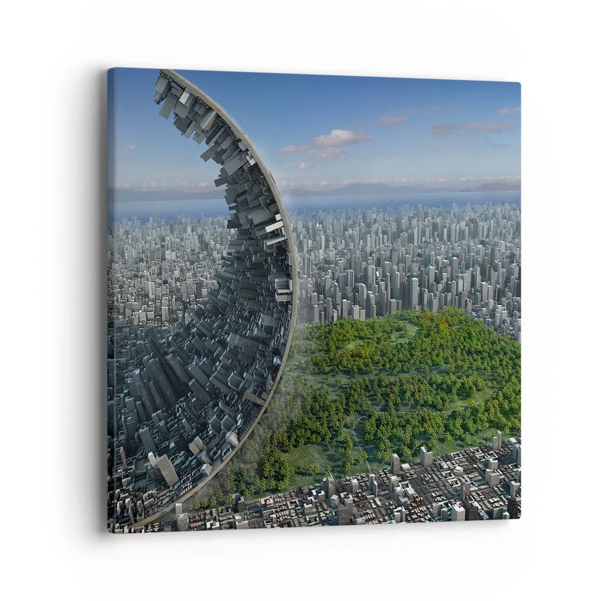 Quadro em tela - A natureza é eterna - 40x40 cm