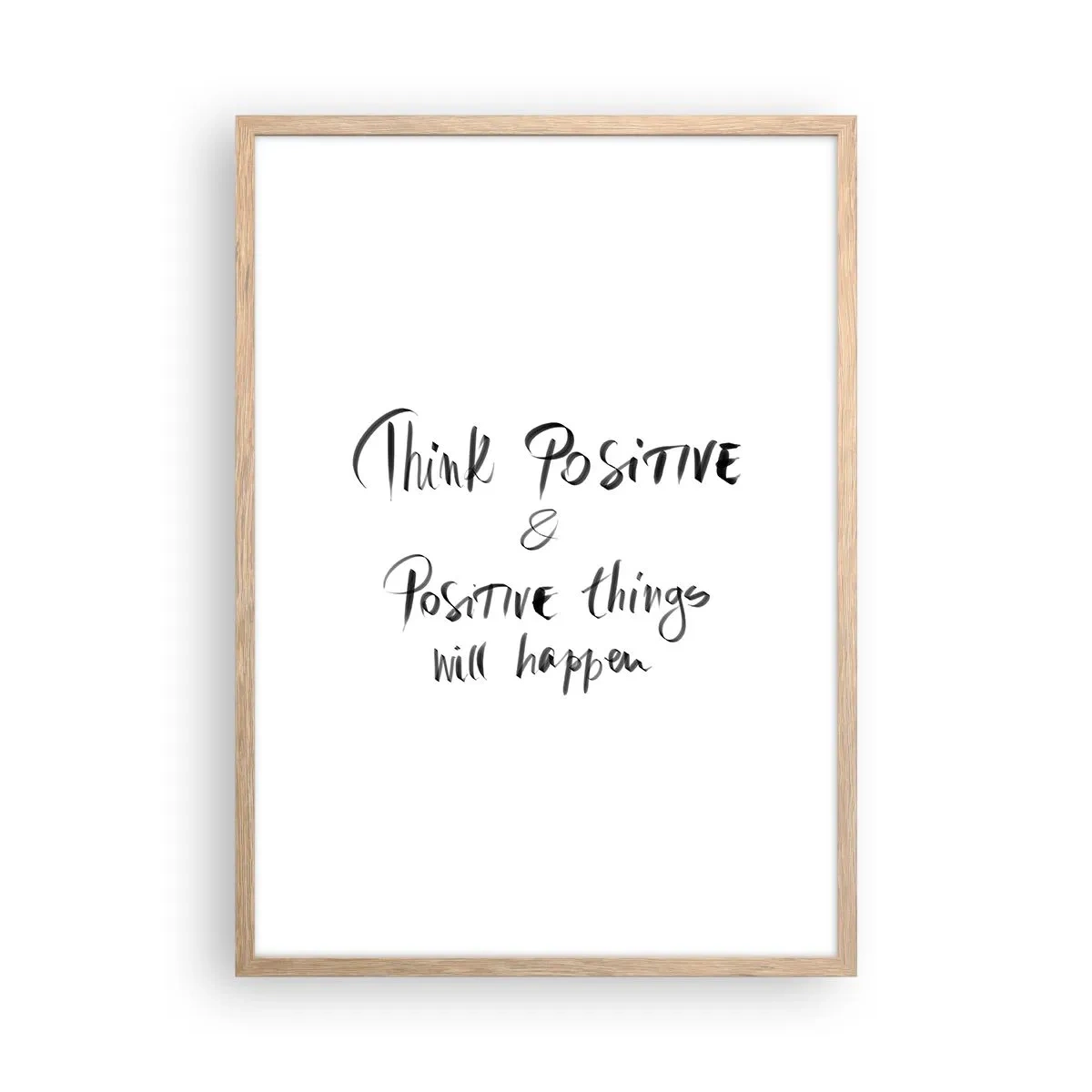 Pôster com moldura de carvalho claro - Como viver? - 50x70 cm