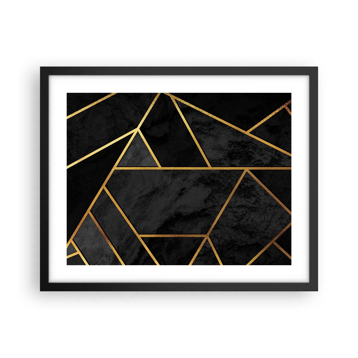 Pôster com moldura preta - Escuridão e esplendor - 50x40 cm