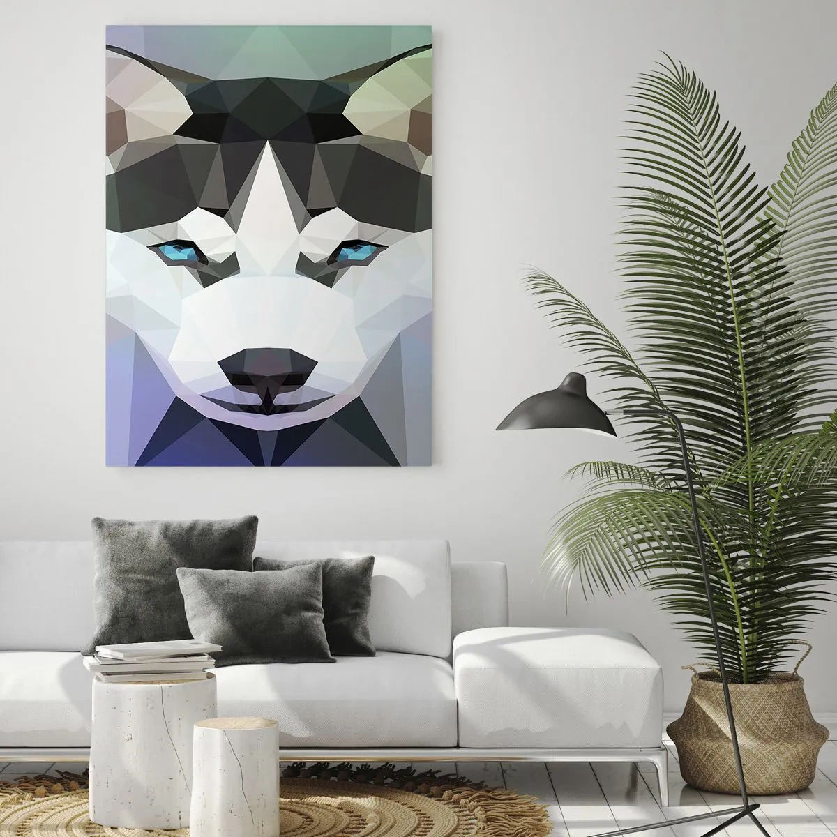 Quadro em vidro - Memória da neve do norte - 50x70 cm