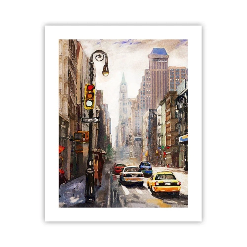 Pôster - Nova York – colorida também na chuva - 40x50 cm