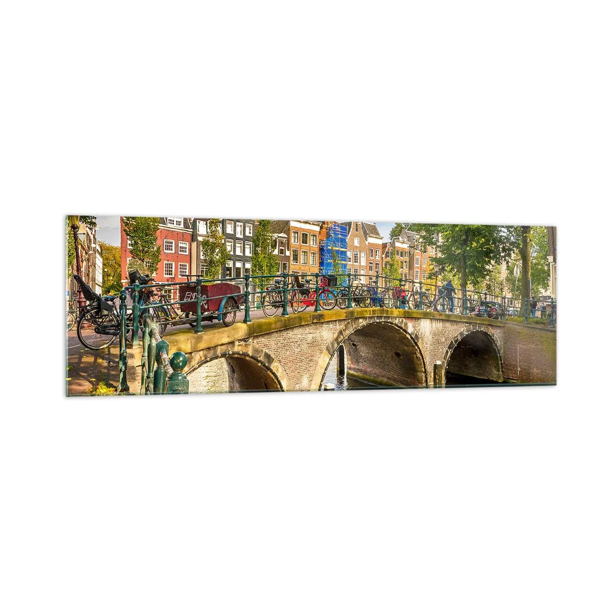 Quadro em vidro - Primavera junto ao canal - 160x50 cm
