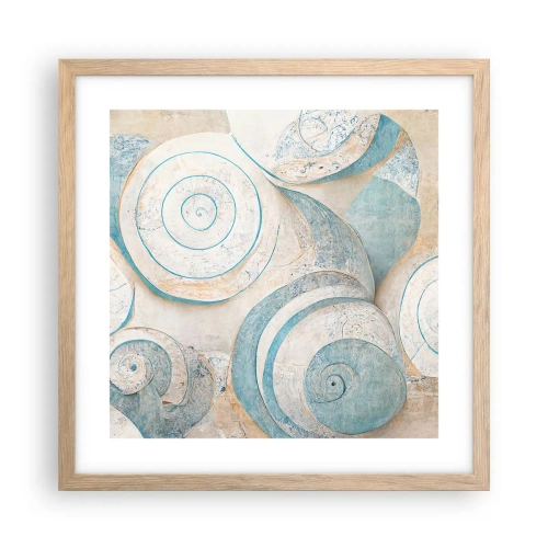 Pôster com moldura de carvalho claro - O que há dentro da casca? - 40x40 cm