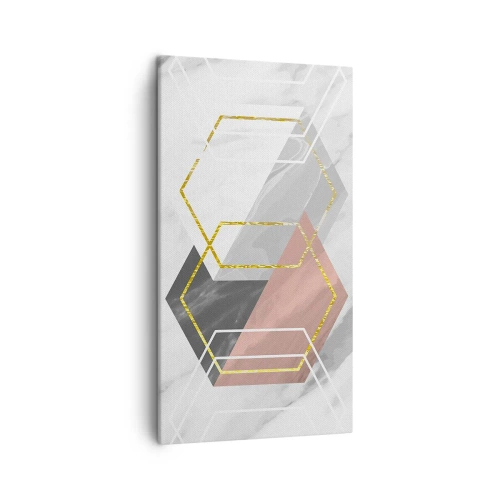 Quadro em tela - Composição em cadeia - 45x80 cm