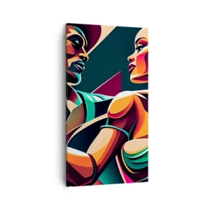 Quadro em tela - No ritmo do coração - 45x80 cm