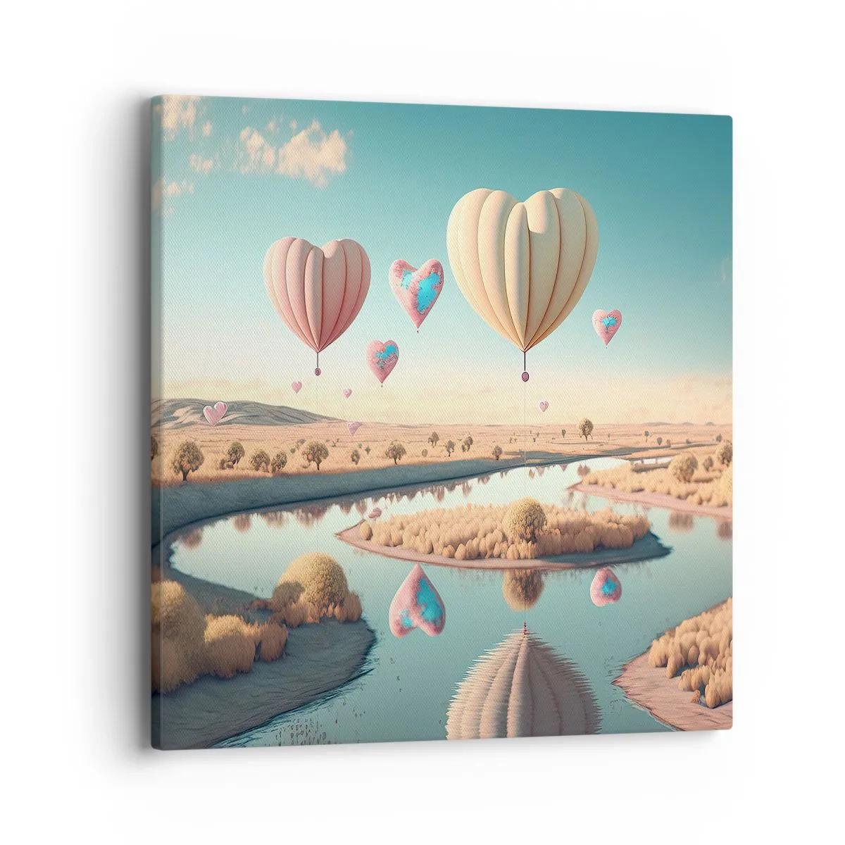 Quadro em tela - O amor permite se reerguer - 40x40 cm