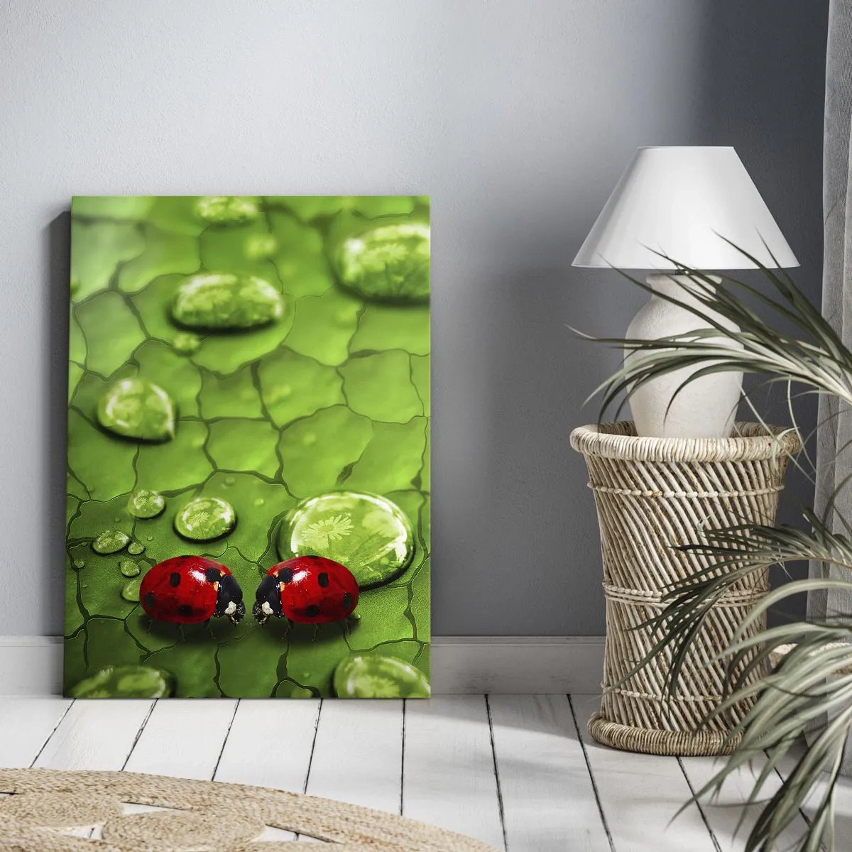 Quadro em tela - Reunião em verde - 70x100 cm
