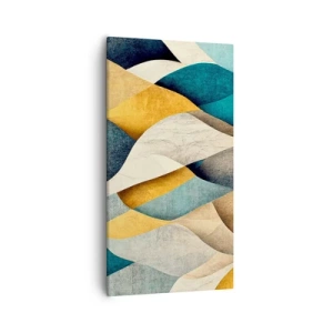 Quadro em tela - Ritmo e onda - 55x100 cm