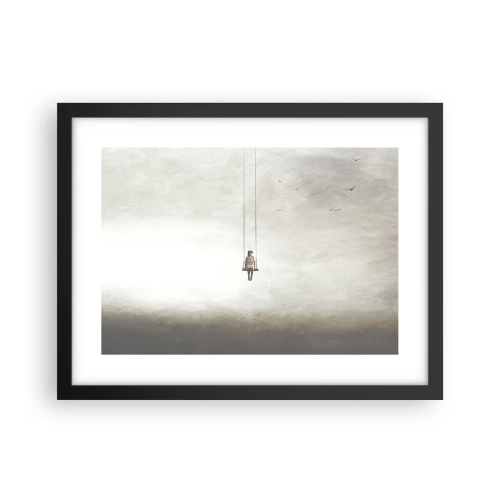 Pôster com moldura preta - A criança em nós - 40x30 cm