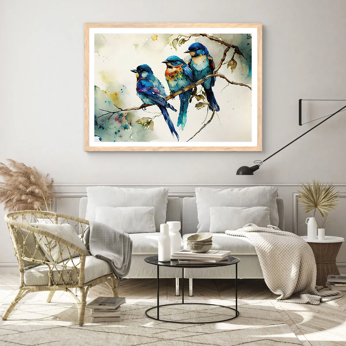 Pôster com moldura de carvalho claro - Ele ficou ofendido? - 40x30 cm