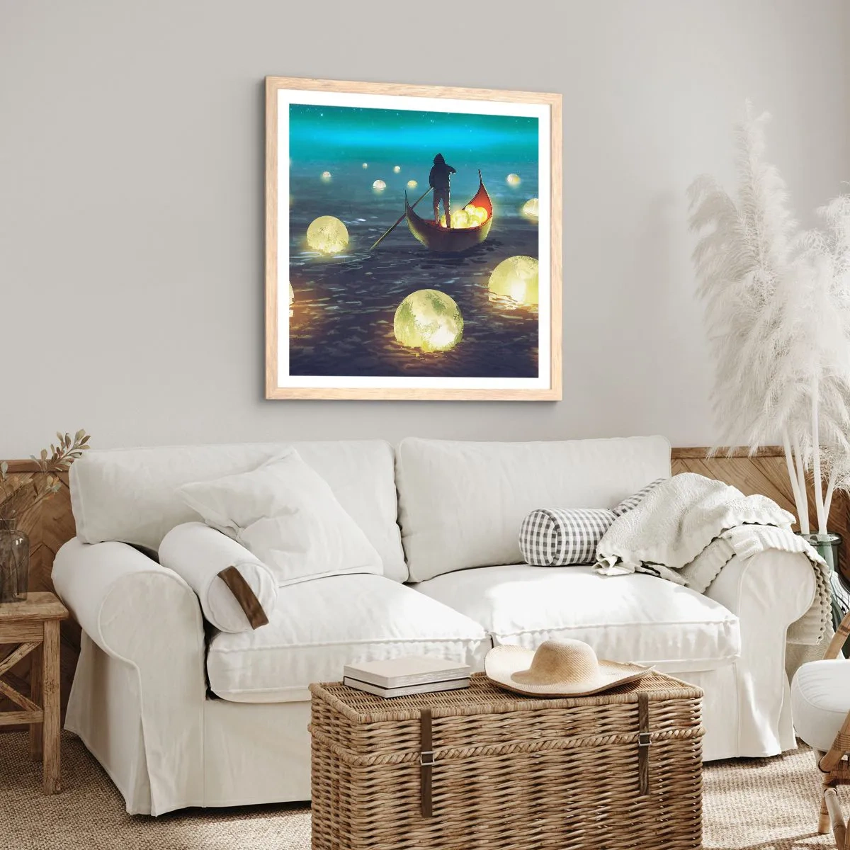 Pôster com moldura de carvalho claro - Coisas com as quais os filósofos nunca sonharam - 40x40 cm