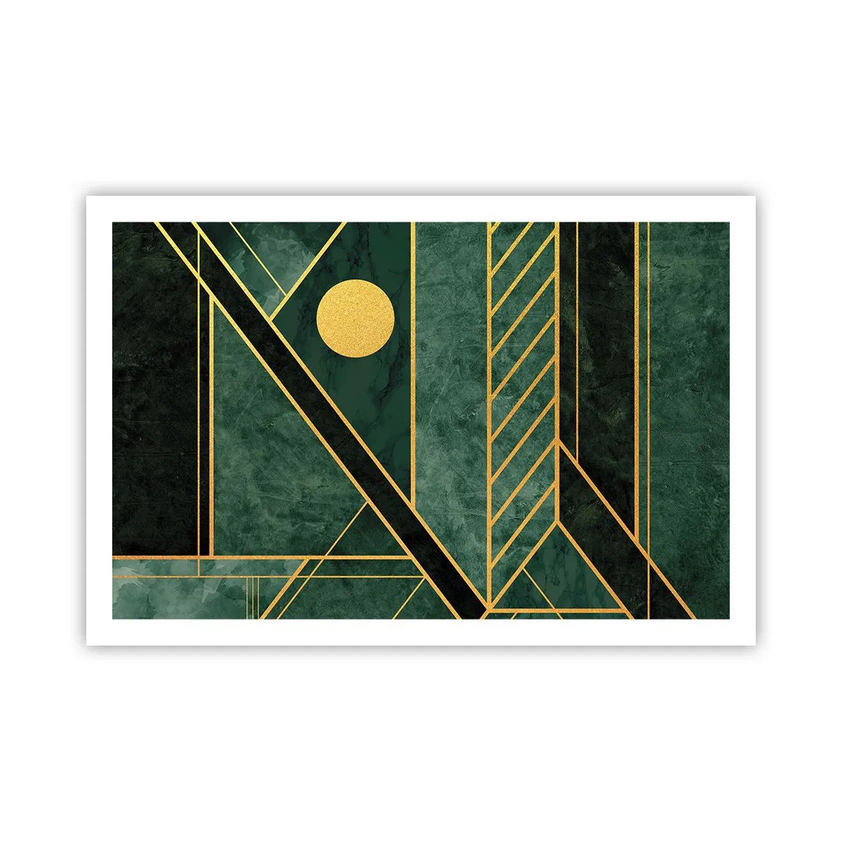 Pôster - A dinâmica do ouro e do azul - 91x61 cm