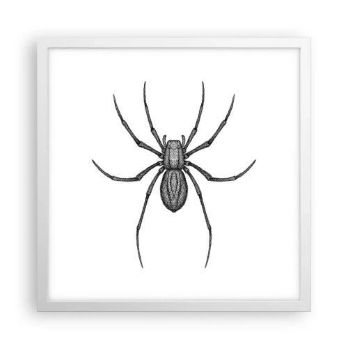 Pôster em moldura branca - Precisão perturbadora - 40x40 cm