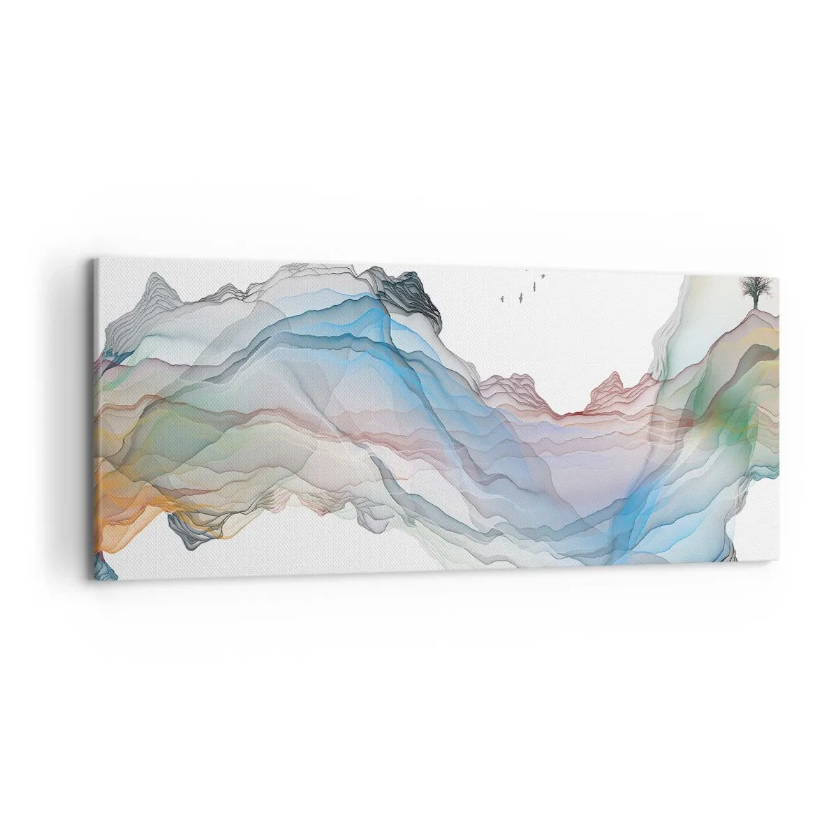 Quadro em tela - Em direção às montanhas de cristal - 120x50 cm