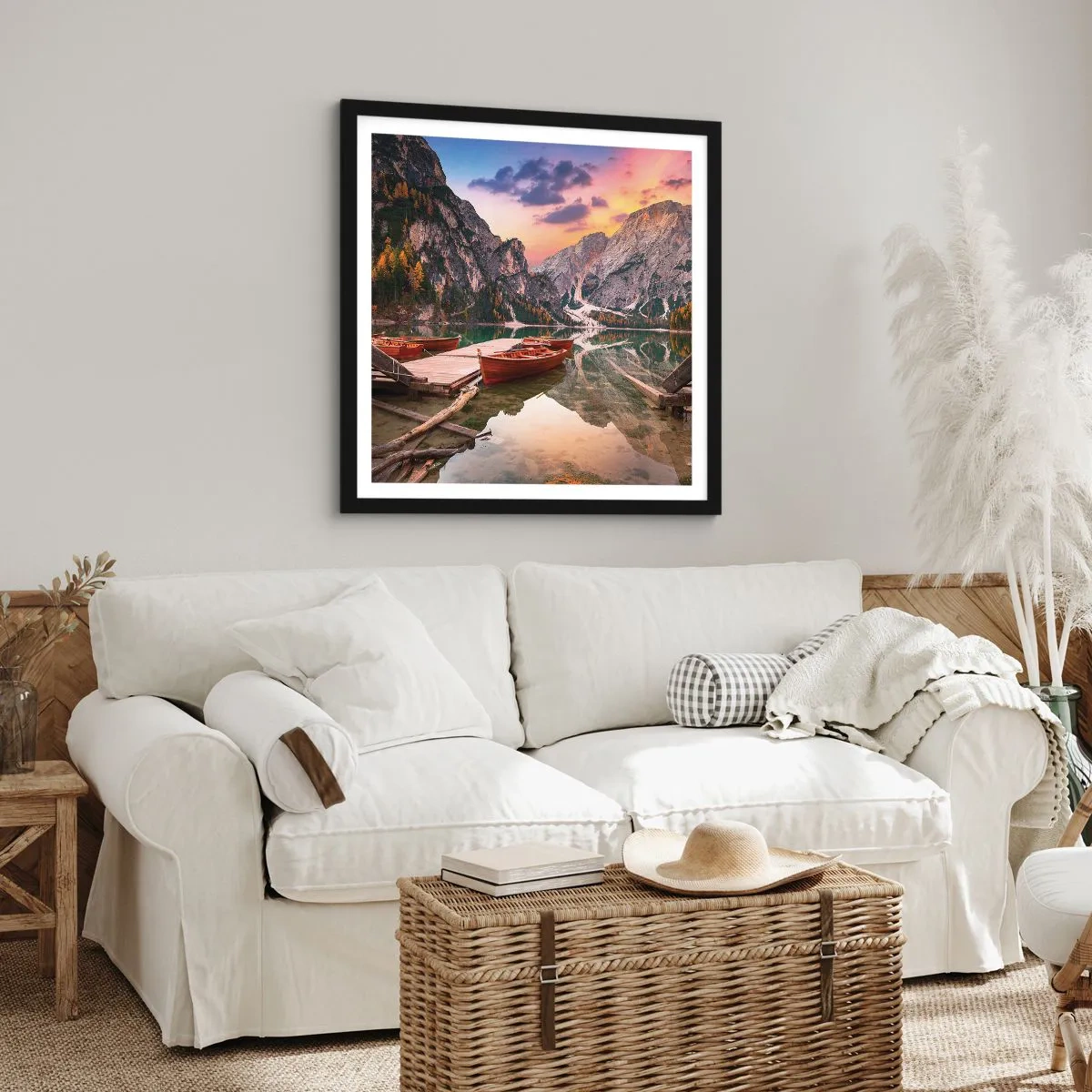 Pôster com moldura preta - A promessa do dia - 30x30 cm