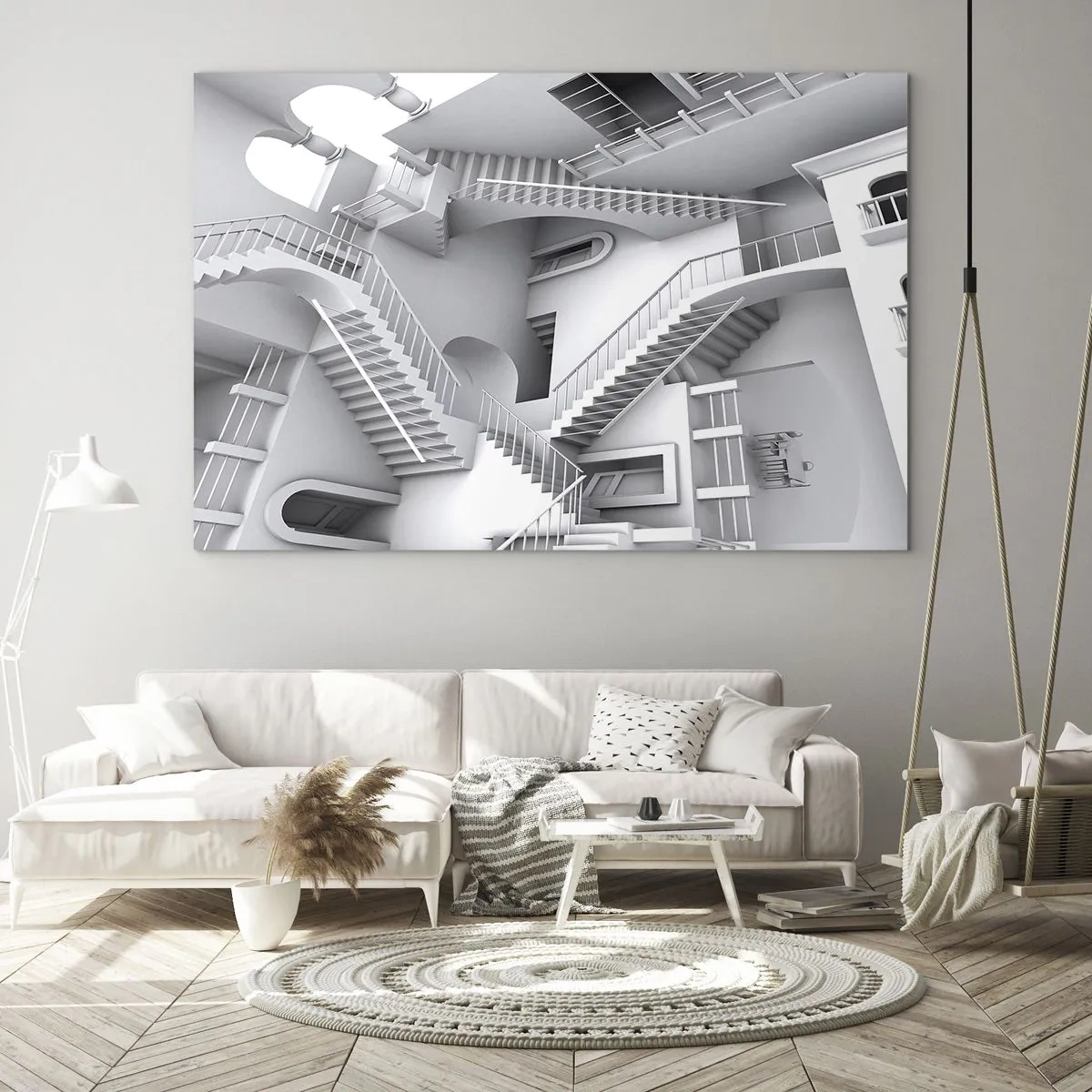 Quadro em vidro - Paradoxos do espaço - 100x70 cm