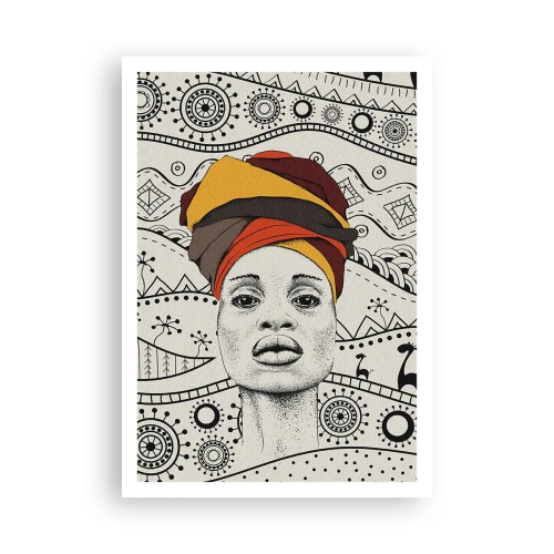 Pôster - Retrato africano - 70x100 cm