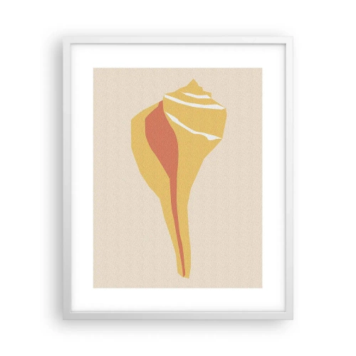 Pôster em moldura branca - Abstração orgânica – crescimento - 40x50 cm