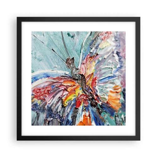 Pôster com moldura preta - Pintado pela natureza - 40x40 cm