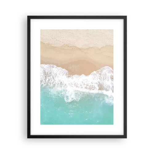 Pôster com moldura preta - Toque carinhoso - 40x50 cm