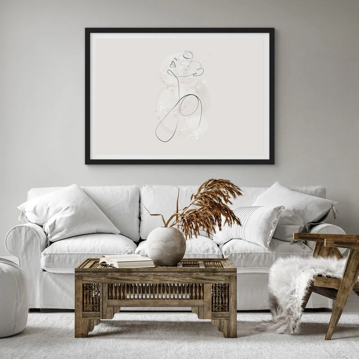 Pôster com moldura preta - O espiral de beleza - 70x50 cm