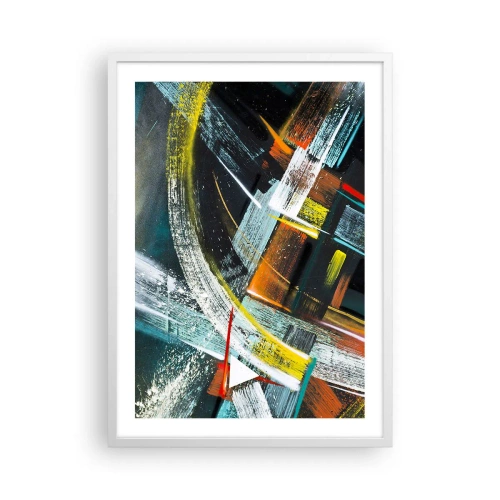 Pôster em moldura branca - Energia de movimento - 50x70 cm