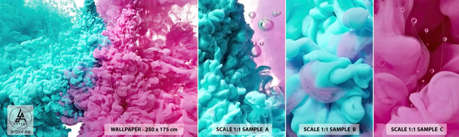 Amostra de Papel de Parede Standard Eco - Confronto decisivo - Abstração, Pedaço, 3D - 100x30 cm