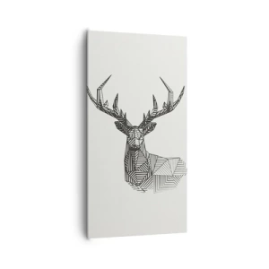 Quadro em tela - Veado em estilo cubista - 65x120 cm