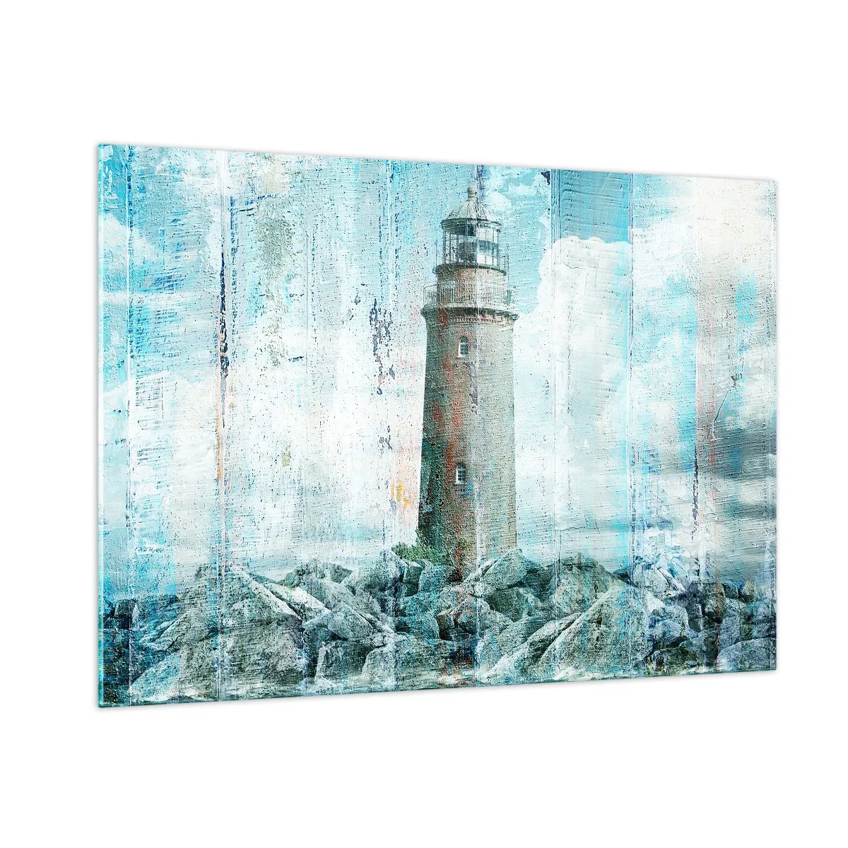 Quadro em vidro - Em madeira velha - 100x70 cm