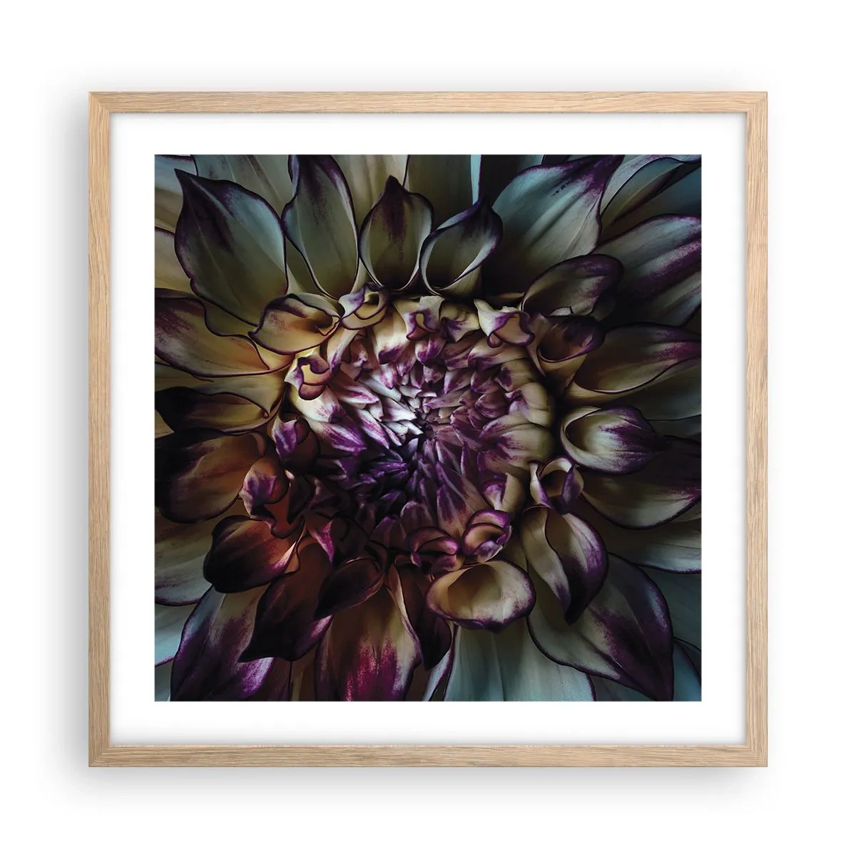 Pôster com moldura de carvalho claro - O florescimento da juventude - 50x50 cm