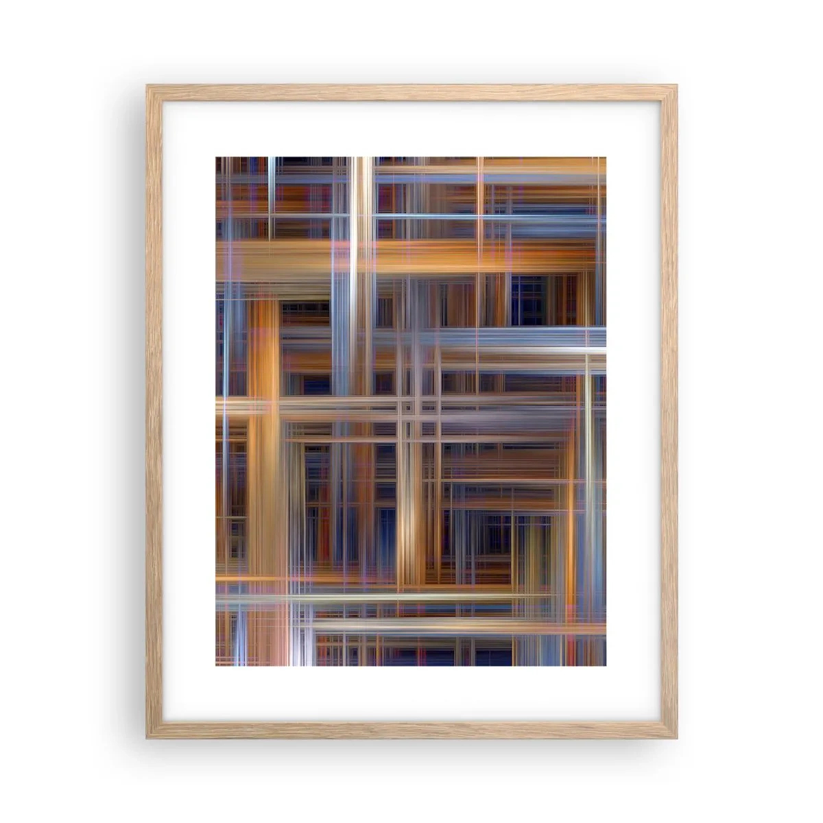 Pôster com moldura de carvalho claro - Tecido de luz - 40x50 cm