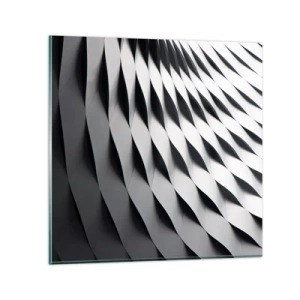 Quadro em vidro - Na superfície das ondas - 70x70 cm