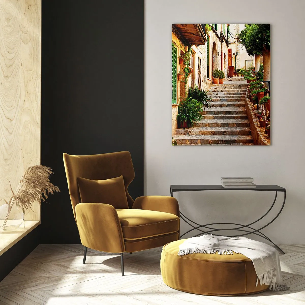 Quadro em vidro - O encanto das férias espanholas - 50x70 cm