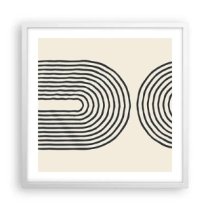 Pôster em moldura branca - Em um momento... - 50x50 cm