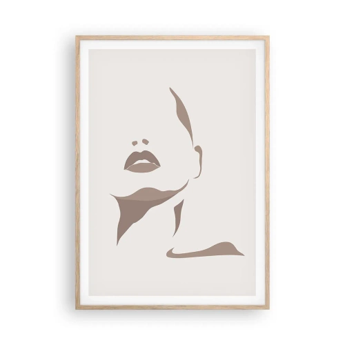 Pôster com moldura de carvalho claro - Feito de luz e sombra - 70x100 cm