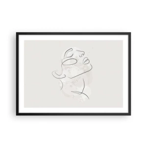 Pôster com moldura preta - Esboço de um sonho - 70x50 cm