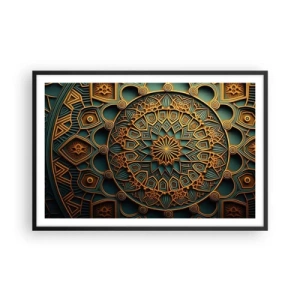 Pôster com moldura preta - Em uma atmosfera árabe - 91x61 cm