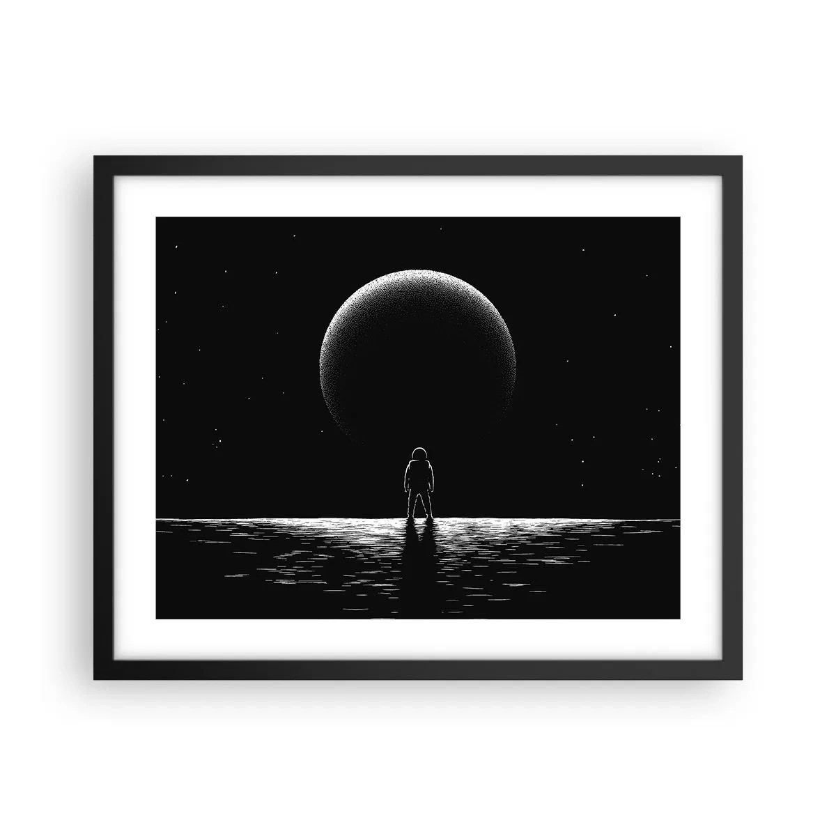 Pôster com moldura preta - Cara a cara - 50x40 cm