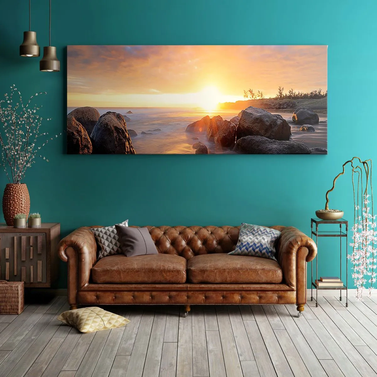 Quadro em tela - A brisa luminosa da noite - 140x50 cm