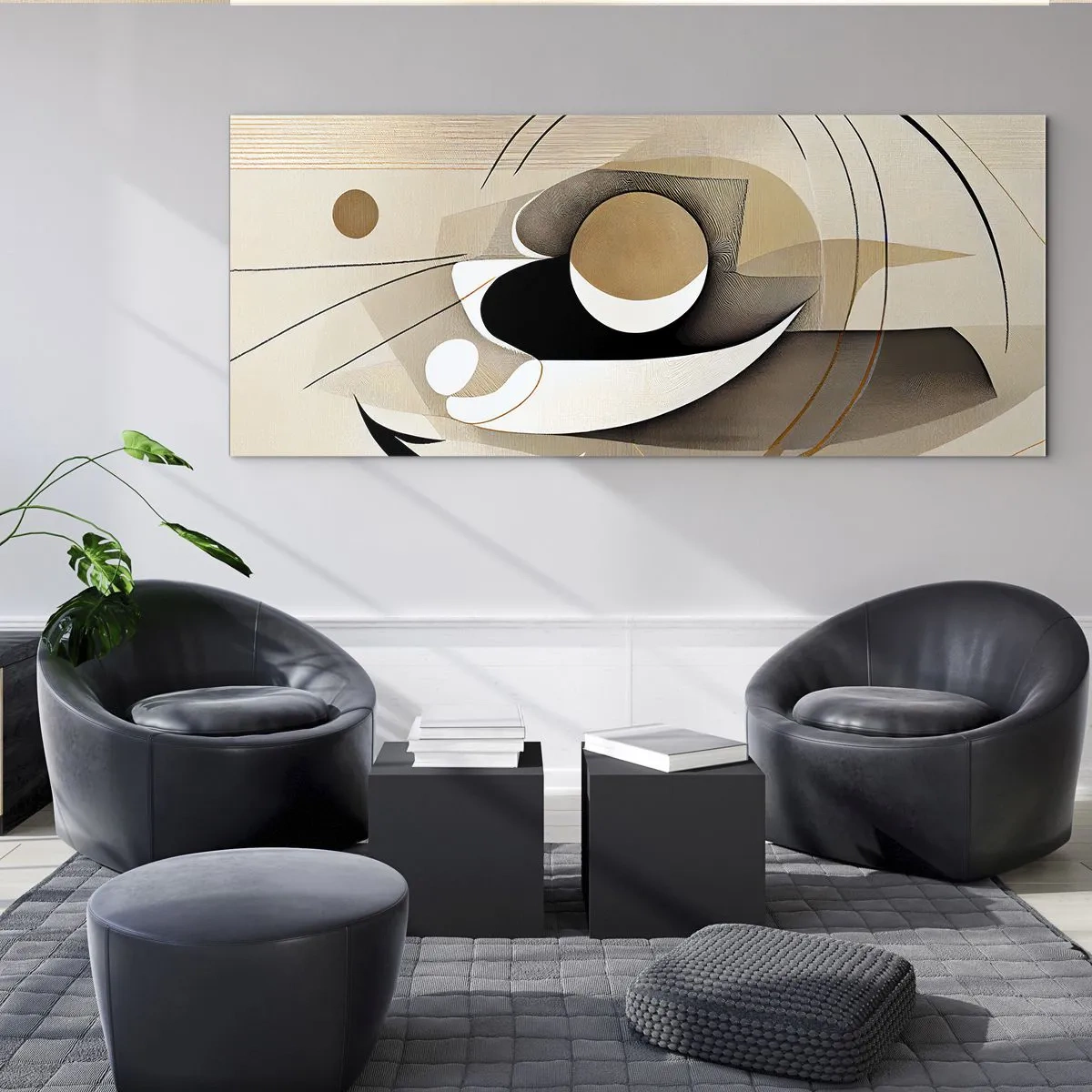Quadro em vidro - Composição: a essência da palavra - 100x40 cm