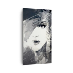 Quadro em tela - Por trás do véu cinzento - 45x80 cm