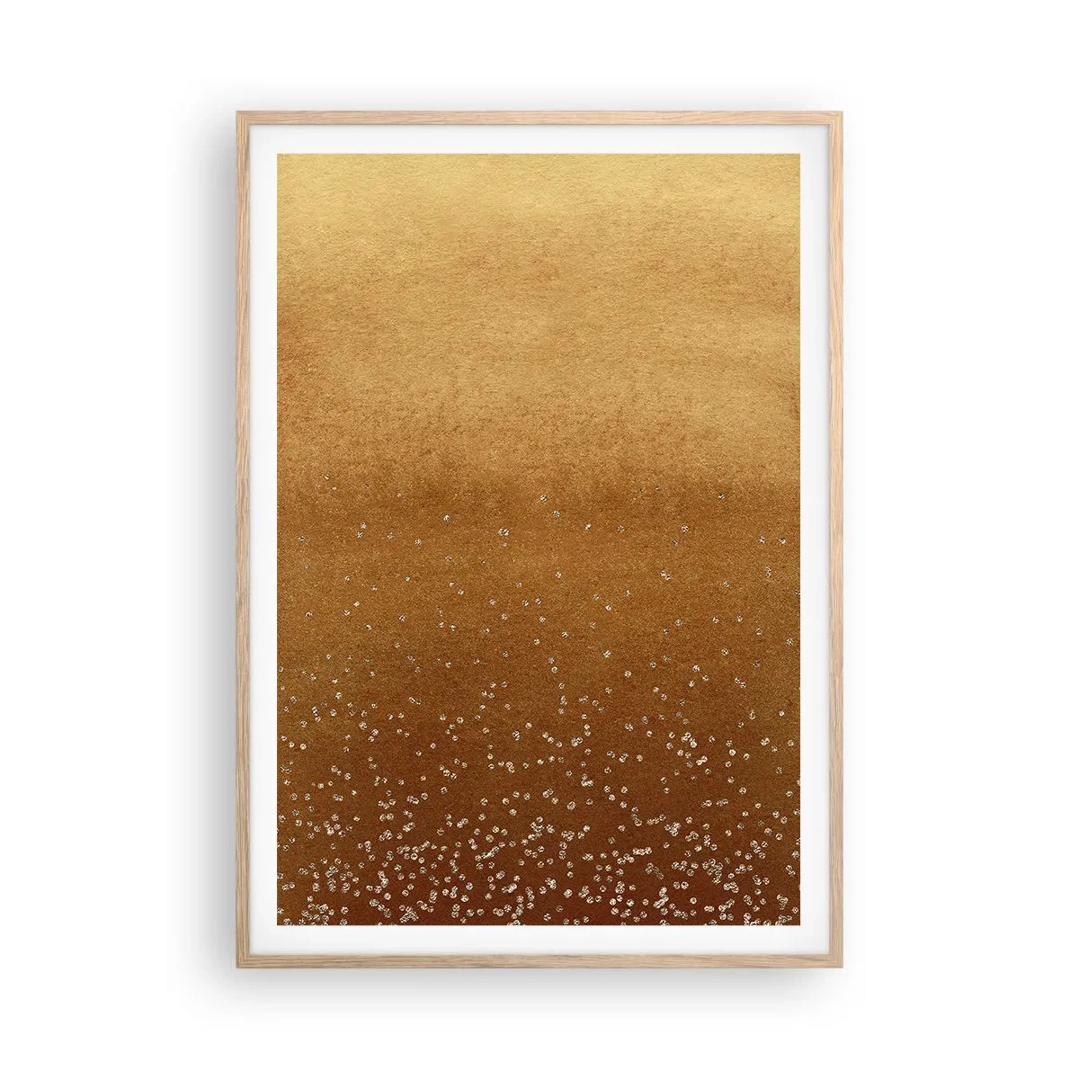 Pôster com moldura de carvalho claro - O nascimento da luz - 70x100 cm