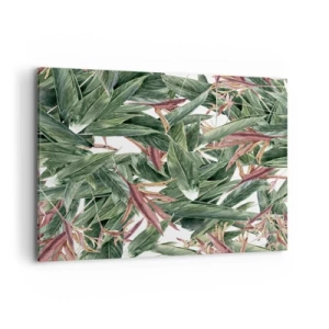 Quadro em tela - Matagal esmeralda-lilás - 100x70 cm