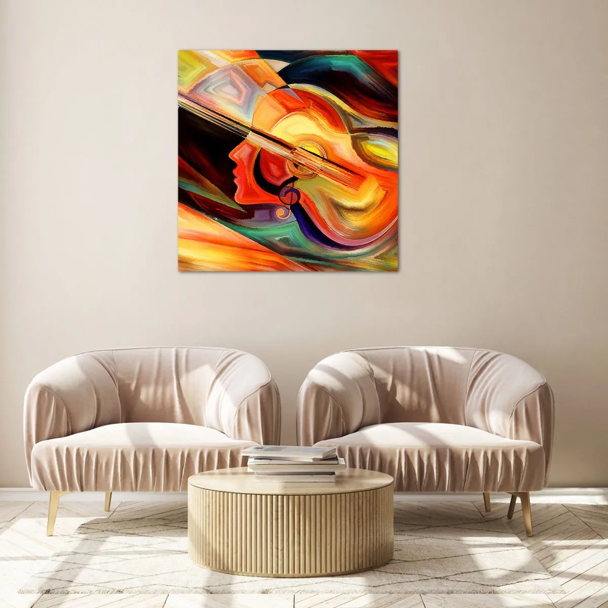 Quadro em vidro - Está tudo bem - 50x50 cm