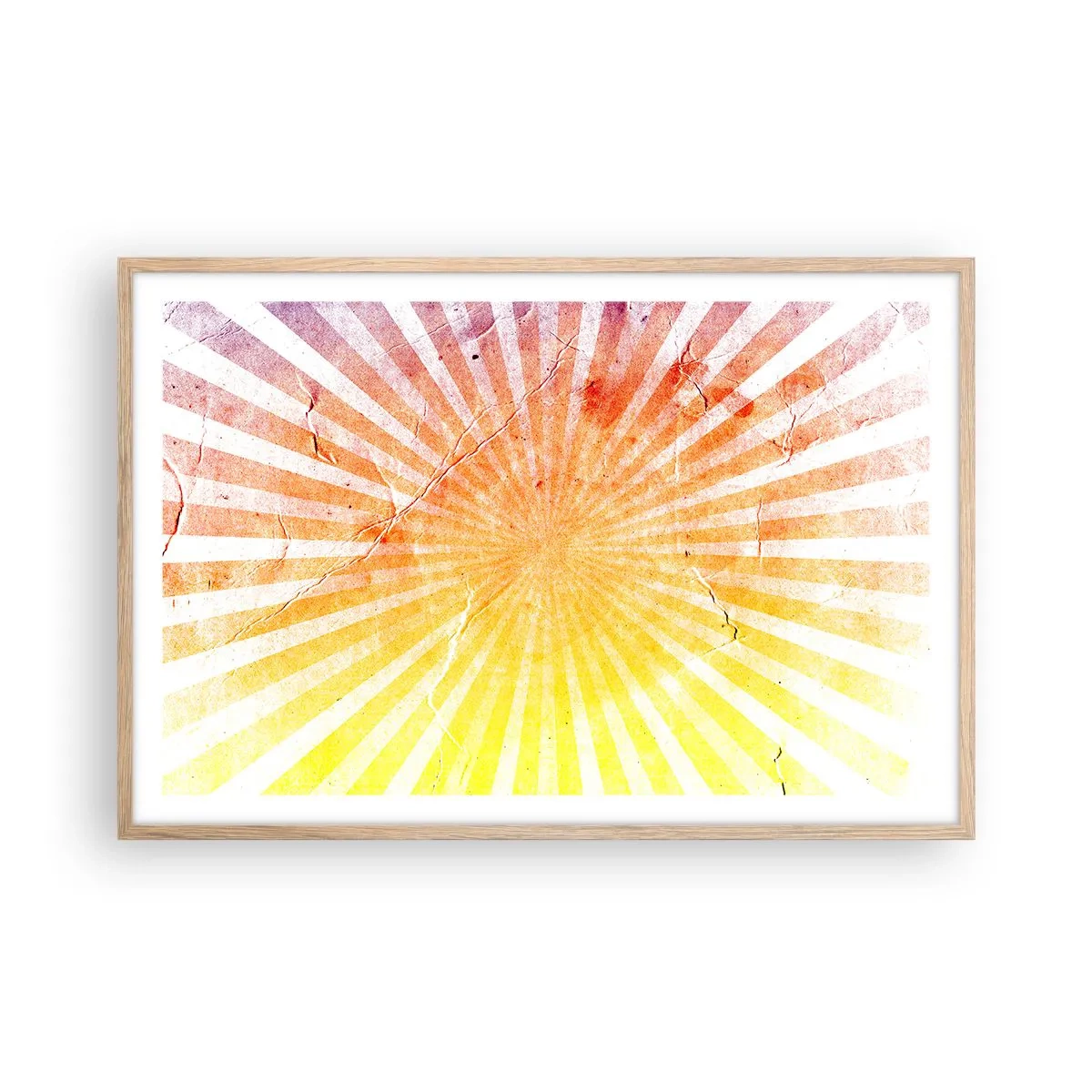 Pôster com moldura de carvalho claro - Nasceres e entardeceres - 91x61 cm