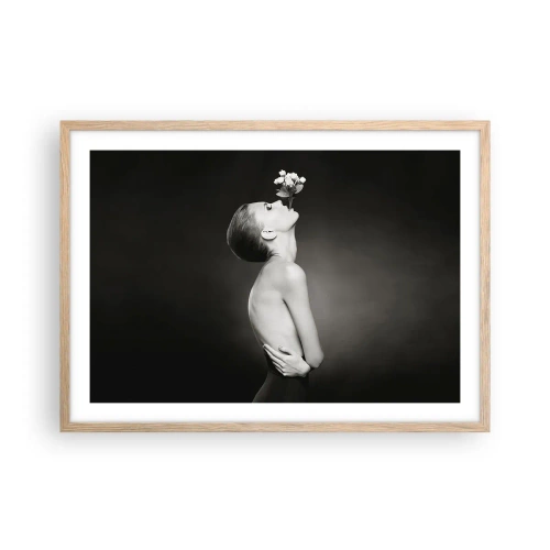 Pôster com moldura de carvalho claro - Elegância excêntrica - 70x50 cm