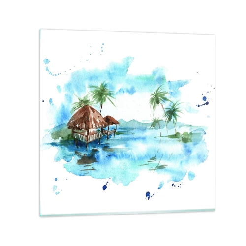 Quadro em vidro - Algures no Pacífico - 60x60 cm
