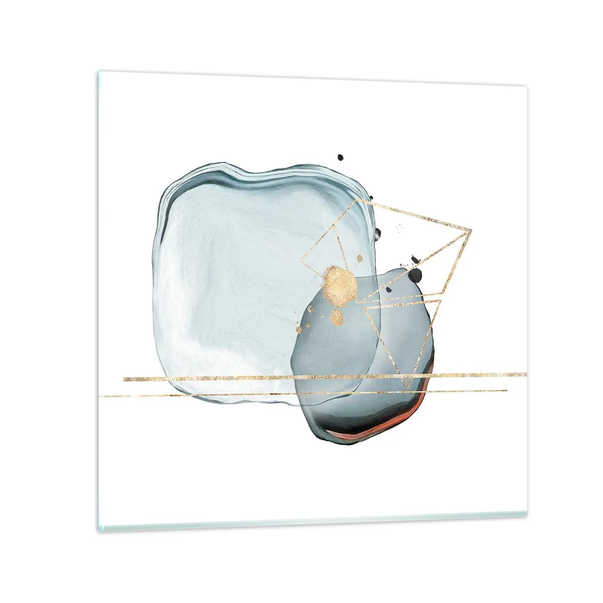 Quadro em vidro - Um estudo sobre gotas - 40x40 cm