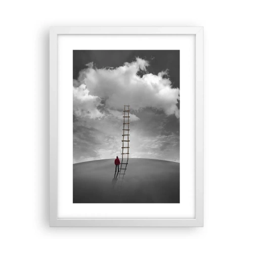 Pôster em moldura branca - Tudo é possível - 30x40 cm