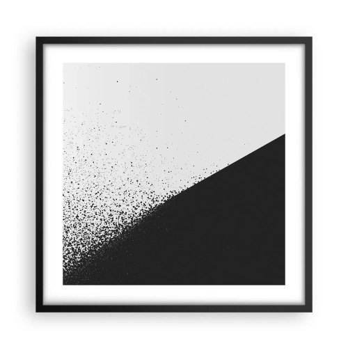 Pôster com moldura preta - Cada vez mais rápido, cada vez mais - 50x50 cm